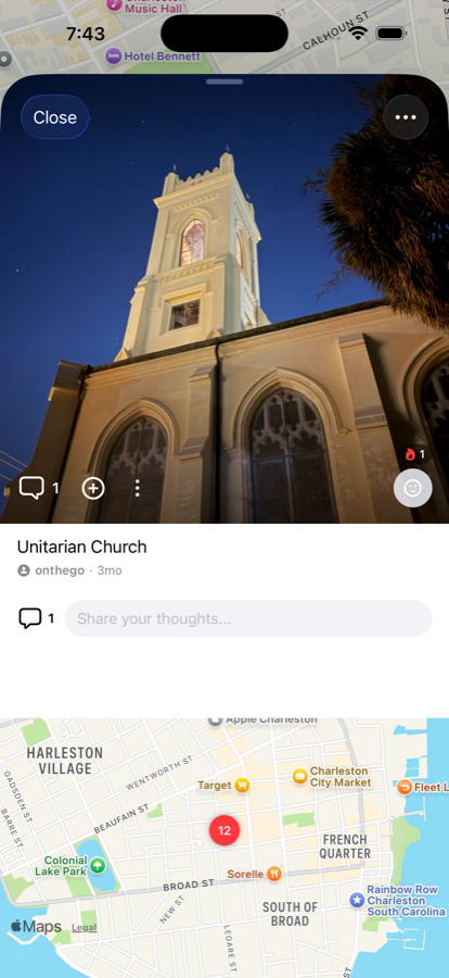 Photo detail with comment field